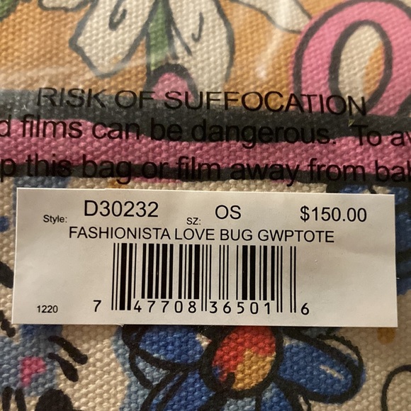 NWT Brighton Fashionista Lovebug Tote.This is a Tom Clancy Hand Sketched Orignal - Picture 6 of 7